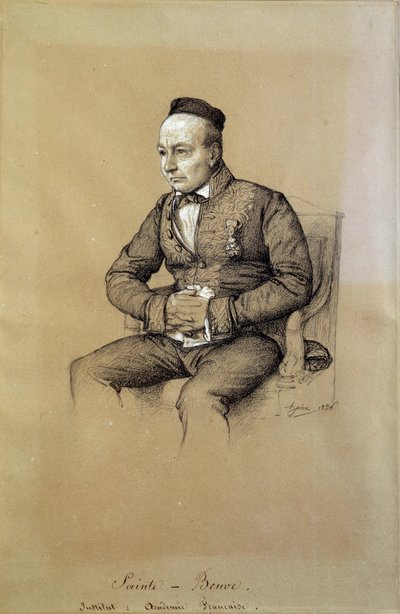 Portrait de Charles Auguste Sainte-Beuve, critique littéraire et écrivain français - François Joseph Heim