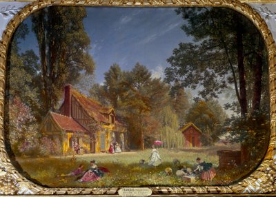 Vue du hameau de Chantilly - Francois Louis Francais