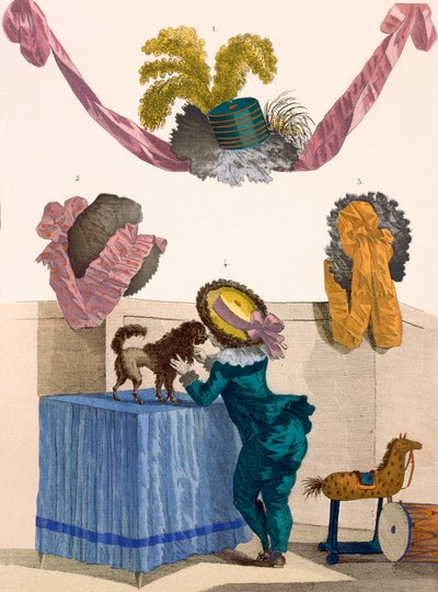 Dessins de chapeaux, gravés par Dupin, planche no.325 de 