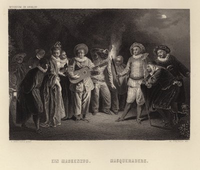 Mascaradeurs - Francois Louis Joseph Watteau