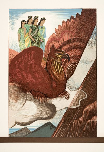 Illustration de Prométhée Enchaîné par Eschyle, pub. 1941 - Francois Louis Schmied