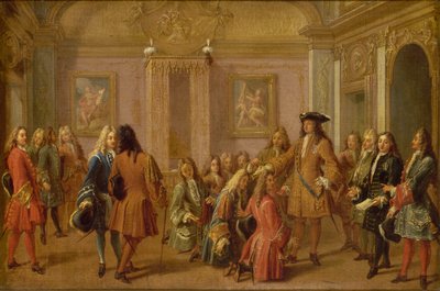 La première promotion des Chevaliers de Saint-Louis par Louis XIV, Versailles le 8 mai 1693 (1710) - Francois Marot