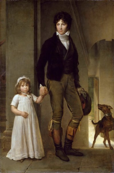 Jean-Baptiste Isabey 1767-1855 et sa fille Alexandrine, 1795 - Francois Pascal Simon Gerard