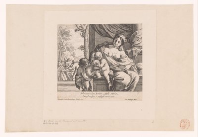 Marie avec enfant, Jean-Baptiste et agneau - Francois Perrier