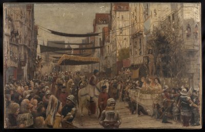Esquisse pour le Salon des Sciences, Hôtel de Ville, Paris : Entrée de Louis XI à Paris, entre 1889 et 1890 - Francois Tattegrain