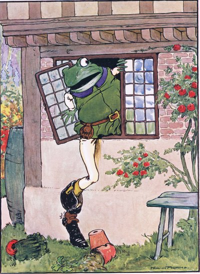 La grenouille à travers la fenêtre, illustration de 