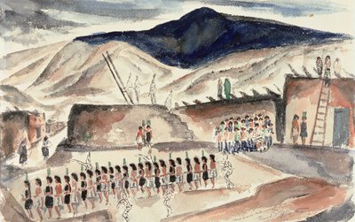Danse du maïs vert, Santa Domingo, N.M., avant 1932 - Frank Applegate