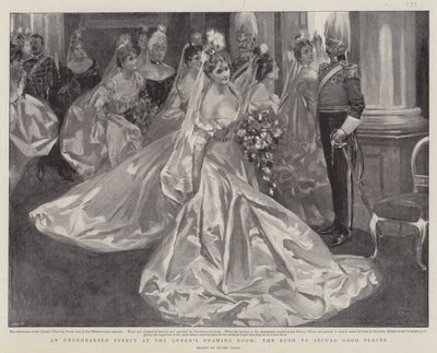 Un effet imprévu au salon de la reine, la ruée pour obtenir de bonnes places - Frank Craig