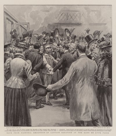Retour de Fachoda, réception du capitaine Baratier à la gare de Lyon, Paris - Frank Dadd