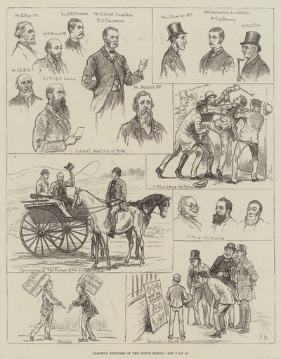 Croquis électoraux dans le North Riding - Frank Dadd