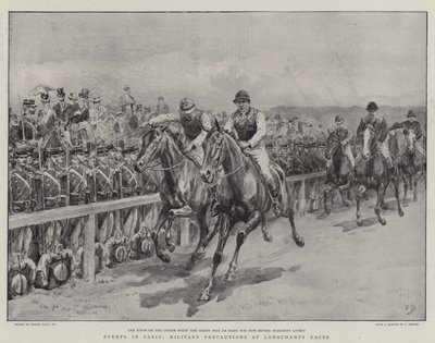 Événements à Paris, Précautions militaires aux courses de Longchamps - Frank Dadd