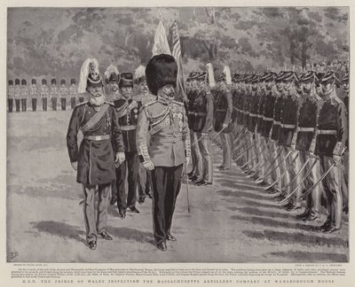SAR le prince de Galles inspectant la Massachusetts Artillery Company à Marlborough House - Frank Dadd
