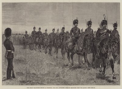 La grande revue des volontaires à Windsor, la compagnie d