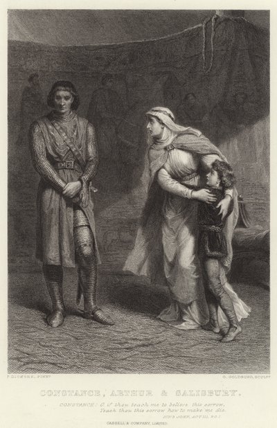 Constance, Arthur et Salisbury, Le Roi Jean, Acte III, Scène I - Frank Dicksee