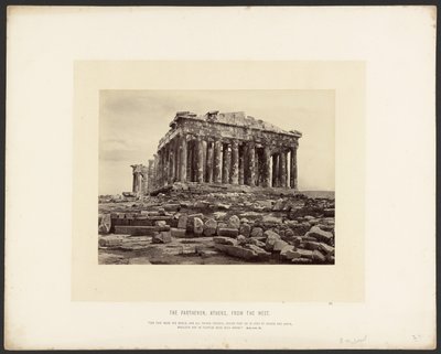 Le Parthénon, Athènes, vu de l
