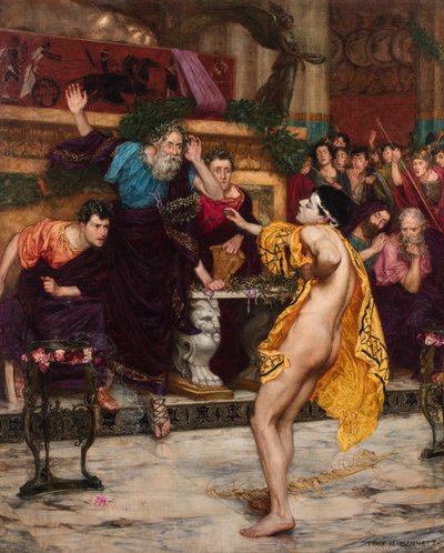 Le coureur grec Ladas tombe raide mort en allant recevoir sa couronne à Olympie - Frank Moss Bennett