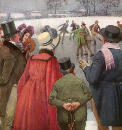Les Pickwickiens se divertissent sur la glace - Frank Reynolds