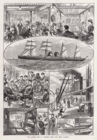 Le SS Austral de Anchor Line, voyage d