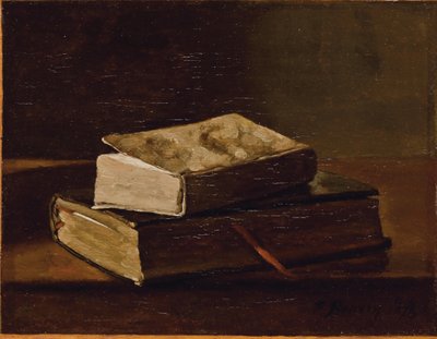 Nature morte avec deux livres, 1858 - François Bonvin