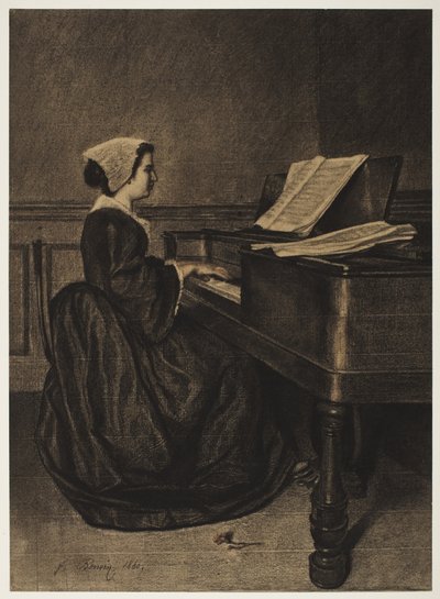 Femme au clavecin - François Bonvin