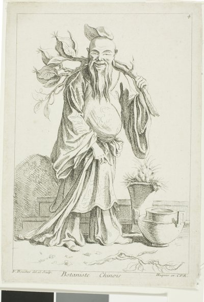 Botaniste Chinois, du Recueil de diverses figures chinoises du cabinet de François Boucher - François Boucher