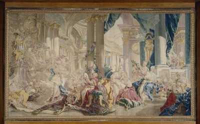 Manufacture de Beauvais - Psyché conduite par Zéphyr dans le palais de l