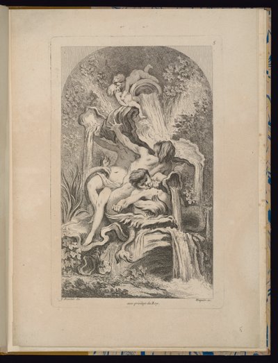 Planche 5, Receuil de Fontaines (Collection de Fontaines) - François Boucher