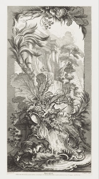Rocaille [Rococo Design] in Nouveaux Morceaux pour des paravents [New Concepts for Screens] - François Boucher