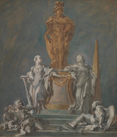 Étude pour un monument à une figure princière - François Boucher