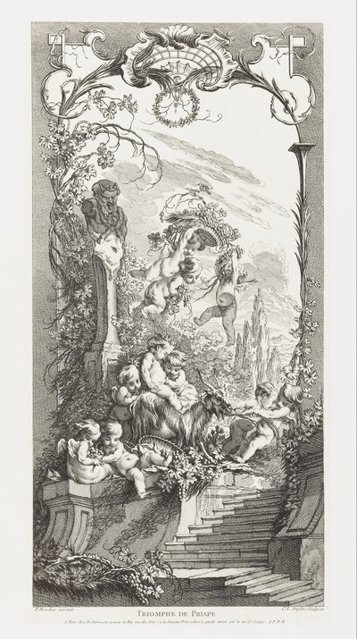Triomphe de Priape [Triumph of Priapus] in Nouveaux Morceaux pour des Paravents [New Concepts for Screens] - François Boucher