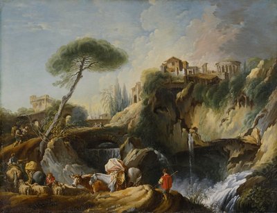 Vue de Tivoli avec le temple de Vesta, vers 1749 - François Boucher
