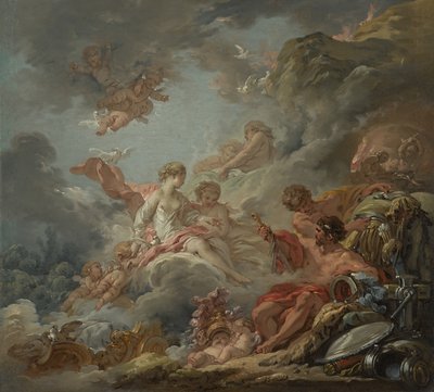 Vulcain présentant des armes à Vénus pour Énée - François Boucher