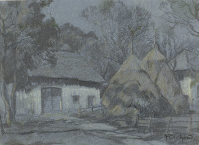 Meules de foin près d
