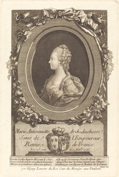 Marie-Antoinette - François Hubert after Honore Thomas Bligny