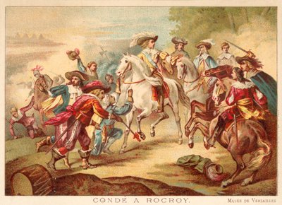 Le Grand Condé à la bataille de Rocroi, 1643 (chromolitho) - François Joseph Heim