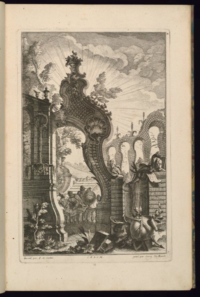 Conception pour Fontaine avec Arches en Treillis - François de Cuvilliés the Elder