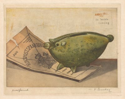 La dernière levée (original title on object) - Frans Everbag (signed by artist)