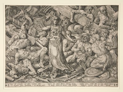 Victoria entourée de prisonniers et de trophées - Frans Floris the Elder