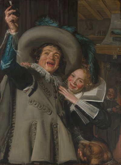 Jeune homme et femme dans une auberge, 1623 - Frans Hals