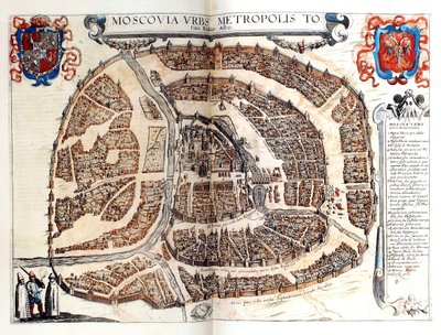 Carte de Moscou, 1572 - Frans Hogenberg