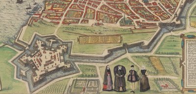 Palazzo Farnese à Caprarola, de Civitates Orbis Terrarum de Braun et Hogenberg, 1572-94 - Frans Hogenberg