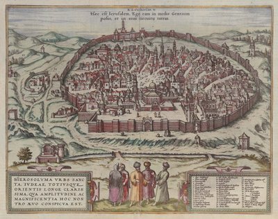 La Carte de Jérusalem De: Jansson, Jan. Illustriorum Hispaniae urbium tabulae, Amsterdam, 1657 - Frans Hogenberg