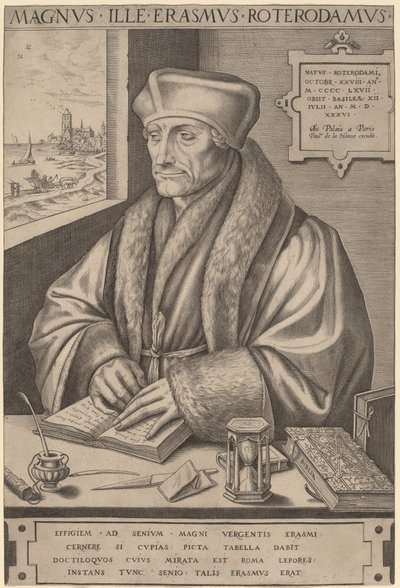 Érasme de Rotterdam - Frans Huys after Hans Holbein the Younger