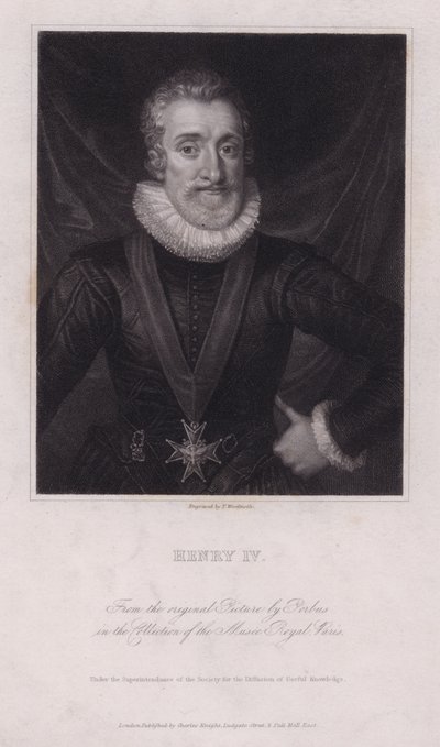 Henri IV, roi de France (gravure) - Frans II (after) Pourbus