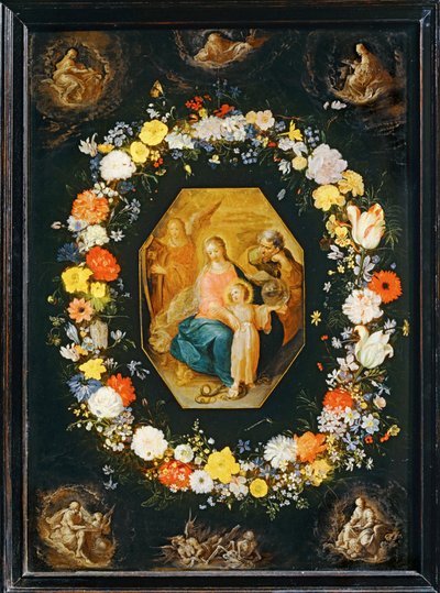 La Sainte Famille entouree d