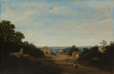 Paysage brésilien avec le village d