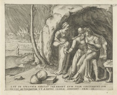 Loth et ses filles (Ebrietas) (Histoire de Loth) - Frans Menton