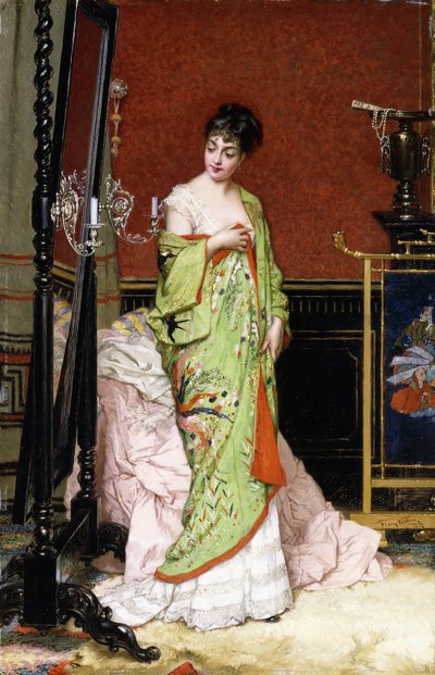 Le Kimono vert, 1876 - Frans Verhas