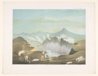Volcan Guntur à Java-Ouest - Frans Wilhelm Junghuhn