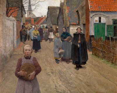 La Distribution du Pain au Village - Frans Van Leemputten